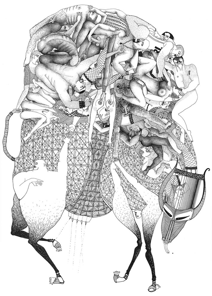 BULL SEKSMANIAC, drawing